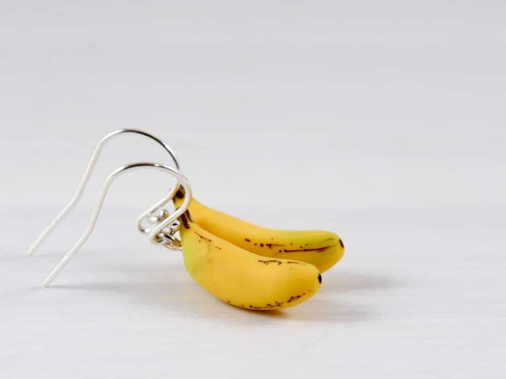 Boucles d'oreilles bananes miniatures