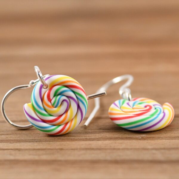 Boucles d'oreilles sucettes multicolores
