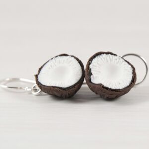 Boucles d'oreilles noix de coco