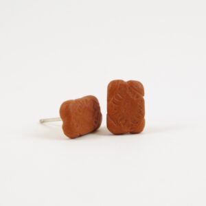 Boucles d'oreilles biscuits speculoos