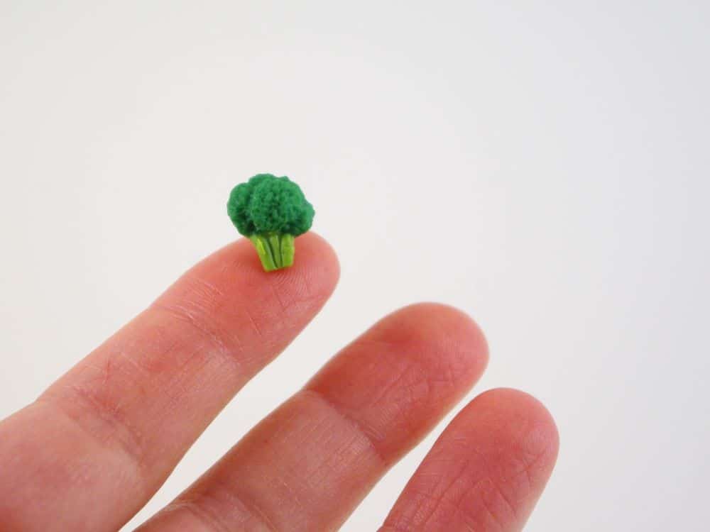 Boucles d'oreilles brocolis miniatures