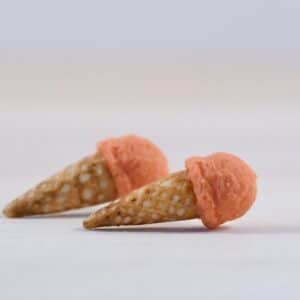 Boucles d'oreilles puces glaces abricot