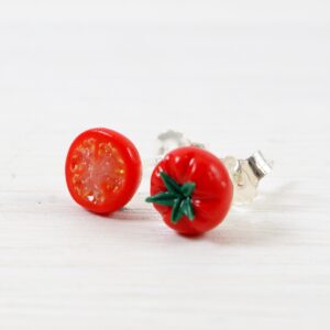 Boucles d'oreilles puces tomates