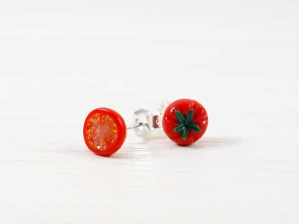 Boucles d'oreilles puces tomates