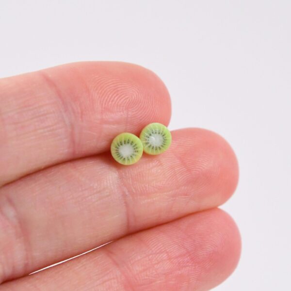 Boucles d'oreilles puces kiwi
