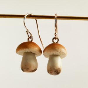 Boucles d'oreilles champignons cèpes
